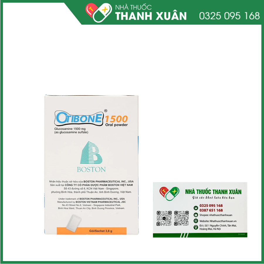 Otibone 1500 giảm các triệu chứng của thoái hoá khớp